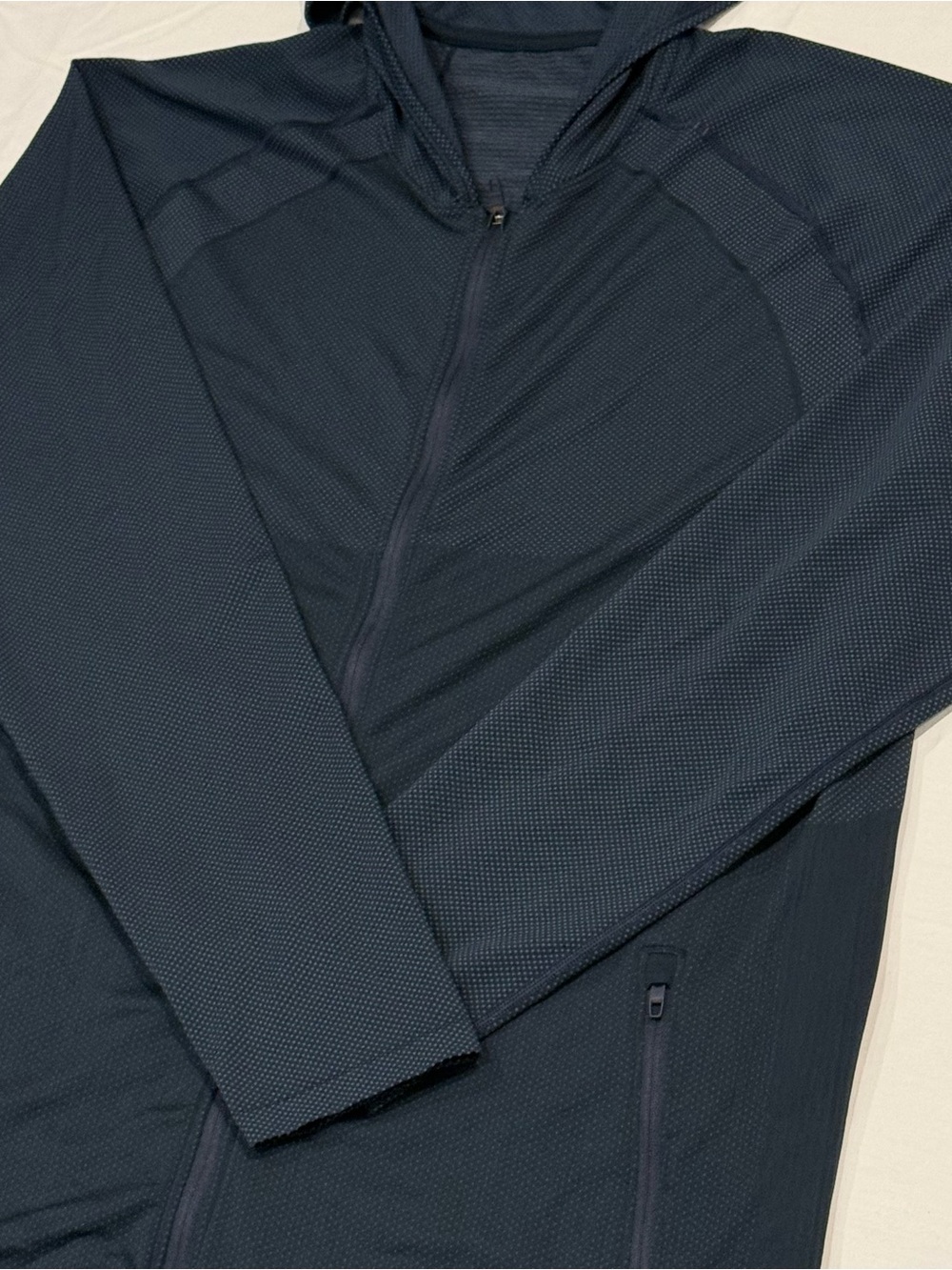 Lululemon Hoodie Mens Large Blue Lightweight Athletic Full Zip Sweatshirt